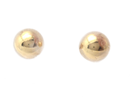 Jewellery, Earrings one pair 18K Beads 1,3g width: 6mm without stoppers, in auction: Pawn – Tuesday 30 August 2022