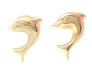 Jewellery, Earrings one pair 18K Dolphin 1,7g height: 12mm width: 10mm, in auction: Pawn – Tuesday 30 August 2022
