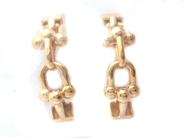 Jewellery, Earrings one pair 18K 2,6g height: 21mm, in auction: Pawn – Tuesday 30 August 2022