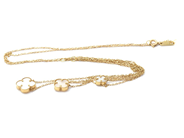 Jewellery - Necklace 3-row 18K 2,8g length: 47,5-52,5cm with 3 integrerade pendants - View 1
