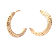 Jewellery, Earrings one pair Hoops 18K 1,0g width: 15mm, in auction: Pawn – Tuesday 30 August 2022