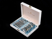 Silverware, Coffee spoons 12 items S830 190,2g 120mm model: Rosenholm , i white case, in auction: Pawn – Tuesday 30 August 2022