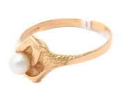 Jewellery, Ring 18K 3,5g Ø21 with one cultured freshwater pearl, in auction: Pawn – Tuesday 30 August 2022
