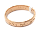 Lot, Ring 18K 3,8g Ø18 engraved, in auction: Pawn – Tuesday 30 August 2022