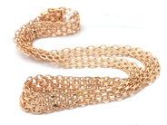 Jewellery, Chain X-bracelet 18K 27,0g length: 45cm width: 8-12mm, in auction: Pawn – Tuesday 30 August 2022