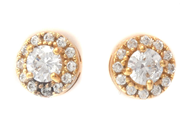 Jewellery, Earrings one pair S925 1,8g width: 7mm gilt with stones, in auction: Pawn – Tuesday 30 August 2022