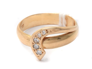 Jewellery, Ring 18K 3,2g Ø15¾ with stones, in auction: Pawn – Tuesday 30 August 2022