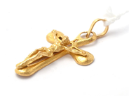 Jewellery, Pendant 21K Crucifix 2,7g height: 33mm width: 18mm, in auction: Pawn – Tuesday 30 August 2022