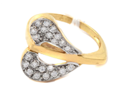 Jewellery, Ring 21K double-dyed 4,3g Ø18½ with stones, in auction: Pawn – Tuesday 30 August 2022