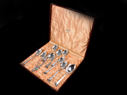 Silverware, Dessertspoons 10 items S830 252,0g 158mm i case , in auction: Pawn – Tuesday 30 August 2022