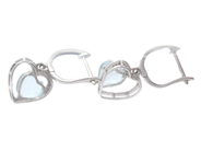 Jewellery, Earrings one pair 14K white gold 2,7g with stones , in auction: Pawn – Tuesday 30 August 2022