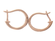Jewellery, Earrings one pair hoops 18K 3,8g with stones Ø13mm, in auction: Pawn – Tuesday 30 August 2022