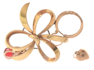 Lot, Lot of gold 18K 6,8g defect with engraving and stones, in auction: Pawn – Tuesday 30 August 2022