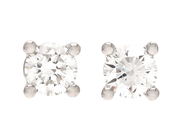 Jewellery - SOLITAIRE EARRINGS, 18K white gold - View 1