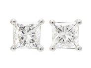 Jewellery - SOLITAIRE EARRINGS, 18K white gold - View 1