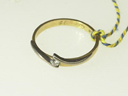 Pawnitems, 1 ring  18K m dia 0,05 ct, 18K  17 mm.. weight 2,5g, in auction: Pawn – Saturday 18 October 2003