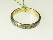 Pawnitems, 1 eternityring 18K m dia tot approx 0,24ct   19 mm. weight 5g, in auction: Pawn – Saturday 18 October 2003