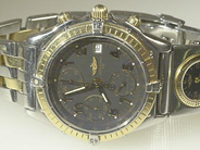 Pawnitems, 1 Herrarmbandsur Breitling Guld&stål m  (guldring) + UTC  in case, in auction: Pawn – Saturday 18 October 2003