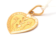 Jewellery, Pendant 21K 0,7g height inkl loop: 25mm width: 15mm, in auction: Pawn – Tuesday 20 September 2022