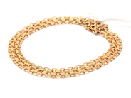 Jewellery, Bracelet X-bracelet 18K 10,3g 18,5cm width: 8mm, one bracelet light damaged, in auction: Pawn – Tuesday 20 September 2022