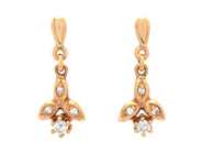Jewellery - EARRINGS, 18K gold with 8 brilliant cut diamonds 0,14 ctw c TW-W/SI - View 1