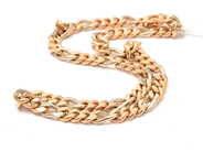 Jewellery - Chain, Figaro 14K double-dyed 79,1g 43,5cm width: 6,2mm - View 1