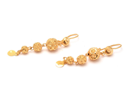 Jewellery - Earrings, one pair 21K 4,5g height: 55mm - View 1