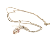 Jewellery, Pendant with chain S830 2,5g length: 44cm width: 1mm springring, in auction: Pawn – Tuesday 8 November 2022