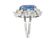 Jewellery - CLUSTER RING, 12K/18K white gold - View 4