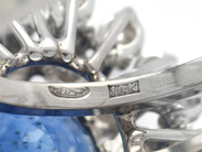 Jewellery - CLUSTER RING, 12K/18K white gold - View 5