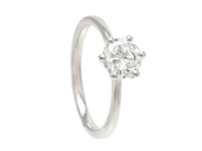 Jewellery - SOLITAIRE RING, platinum - View 1