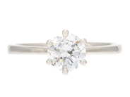 Jewellery - SOLITAIRE RING, platinum - View 3