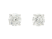 Jewellery - SOLITAIRE EARRINGS, 18K white gold - View 1