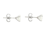 Jewellery - SOLITAIRE EARRINGS, 18K white gold - View 2
