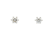 Jewellery - SOLITAIRE EARRINGS, 18K white gold - View 1