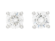Jewellery - SOLITAIRE EARRINGS, 18K white gold - View 1