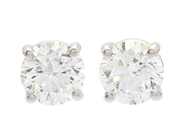 Jewellery - SOLITAIRE EARRINGS, 18K white gold - View 1