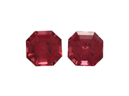 Gemstones - 2 GARNETS, asscher cut - View 1