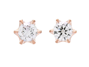 Jewellery - SOLITAIRE EARRINGS, 18K rose gold - View 1