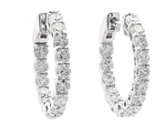 Jewellery - HOOP EARRINGS, 18K white gold - View 1