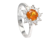 Jewellery - CLUSTER RING, 18K white gold - View 1