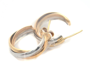 Lot, Earrings one pair 18K 5,9g Ø19mm, missing one stopper, in auction: Pawn – Tuesday 21 February 2023