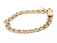 Lot, Bracelet Bismarck 14K 15,7g, skew with defect box clasp, in auction: Pawn – Tuesday 7 March 2023