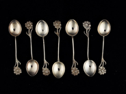 Lot, Teaspoons 7 items S830 38,4g length: 87mm , in auction: Pawn – Tuesday 7 March 2023