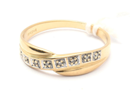 Jewellery, Ring 18K 2,3g Ø16¾ with diamonds 8xca0,005ct , in auction: Pawn – Tuesday 7 March 2023