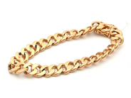 Jewellery, Bracelet "curb" 18K 48,0g 19,5cm width: 10mm, in auction: Pawn – Tuesday 7 March 2023