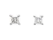 Jewellery - SOLITAIRE EARRINGS, 18K gold/white gold - View 1