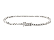 Jewellery - TENNIS BRACELET, 18K white gold - View 2