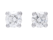 Jewellery - SOLITAIRE EARRINGS, 18K white gold - View 1