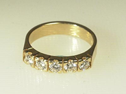 Jewellery, ETERNITYRING, 18 k gold, in auction: Modern – Saturday 17 January 2004